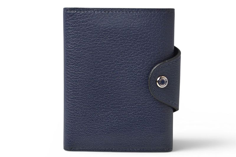Hermes Card Case Coin Mini Wallet Illiade Compact Blue