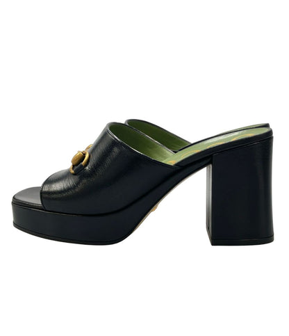 Gucci Horsebit Chunky Heel Mules — view 2