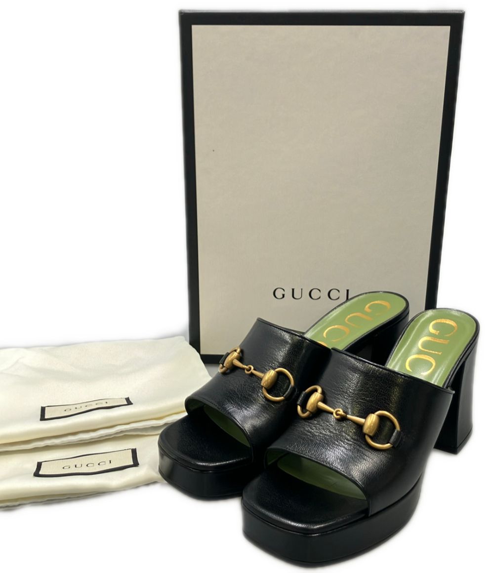 Gucci Horsebit Chunky Heel Mules