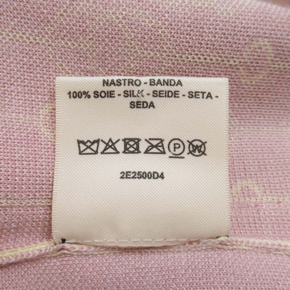 Hermes Cliquetis Silk Knit Dress Chaine D'Ancre Jacquard Short Sleeve 36 Beige — view 8