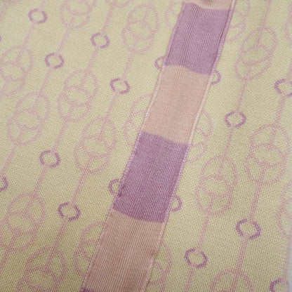 Hermes Cliquetis Silk Knit Dress Chaine D'Ancre Jacquard Short Sleeve 36 Beige — view 4