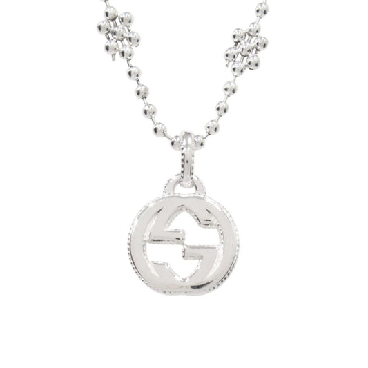 Gucci Interlocking G Flower Motif Necklace Silver