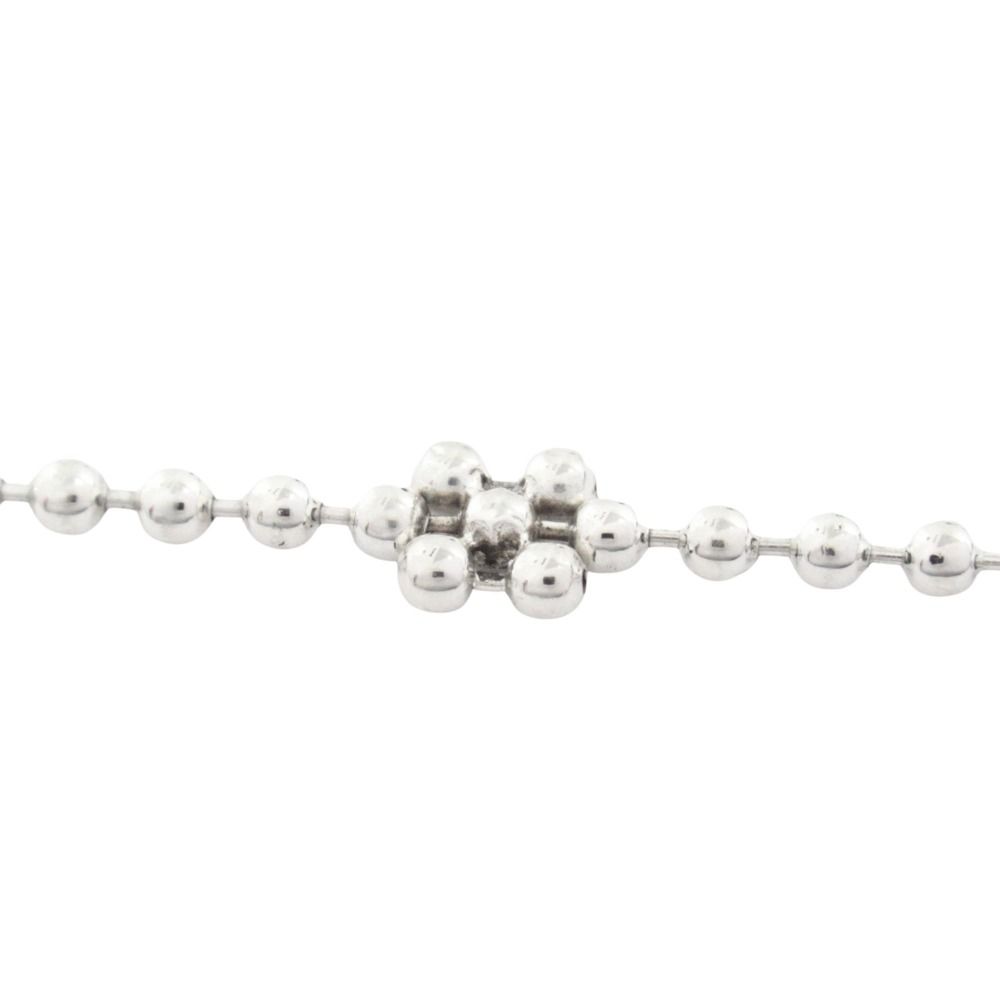 Gucci Interlocking G Flower Motif Necklace Silver — view 3