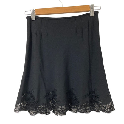 Dior Lace Trim Mini Skirt 38 Black — view 2