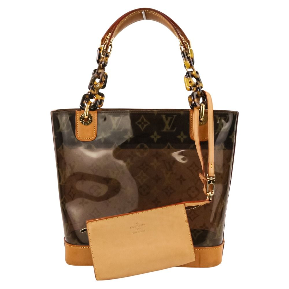 Louis Vuitton Cover Amble PM Vinyl Monogram Tote Bag Brown