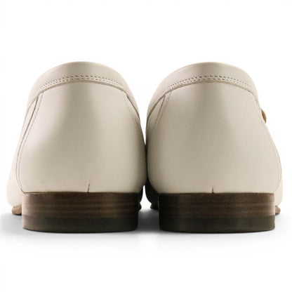 Hermes Leather Moccasins Paris Loafers Pumps Shoes White 38 — view 5