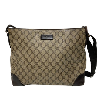 Gucci GG Supreme Shoulder Bag Brown