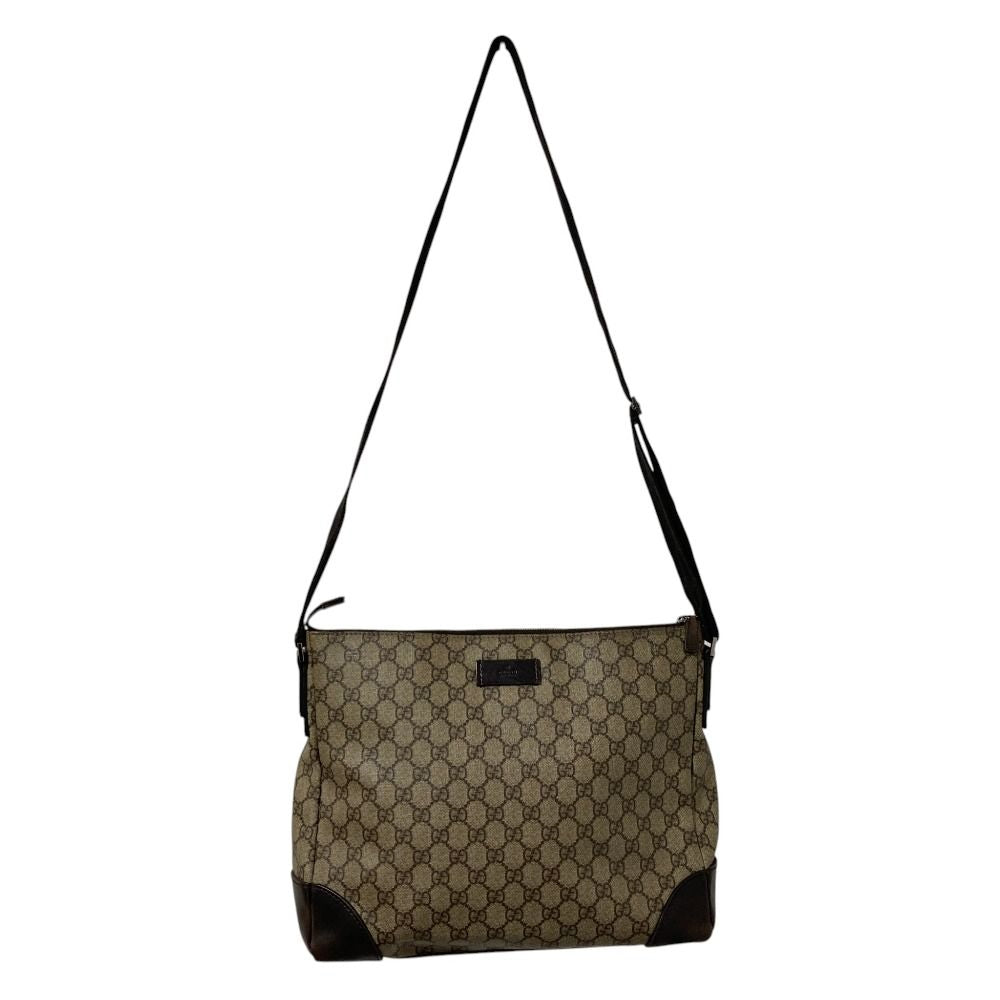 Gucci GG Supreme Shoulder Bag Brown — view 5