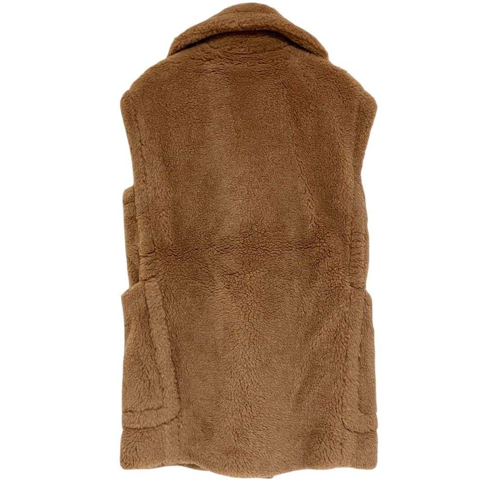 Max Mara Breda Teddy Bear Vest Coat Brown — view 2