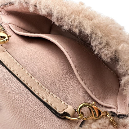 Fendi Nano Baguette Charm Mini Shoulder Bag Pink Beige — view 7