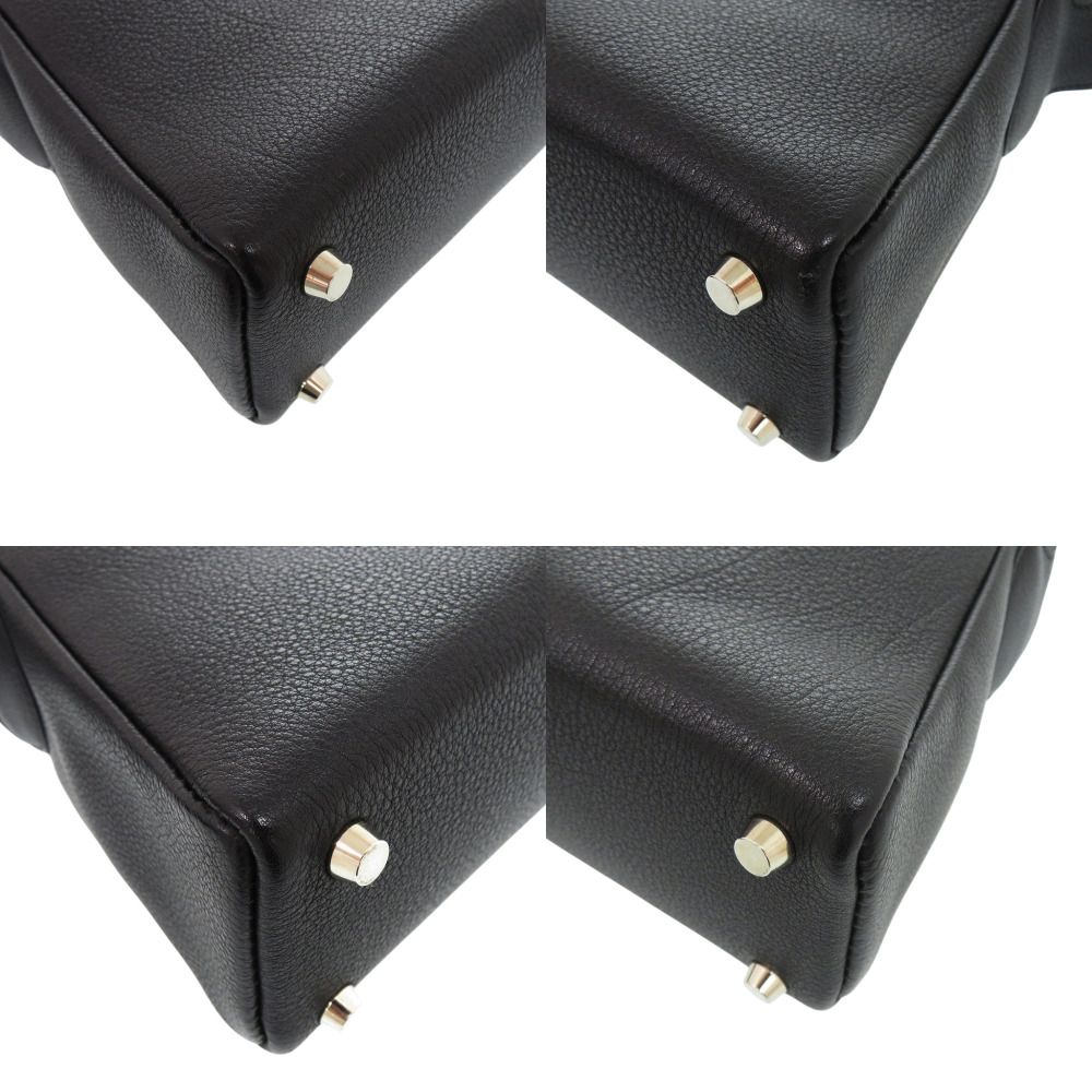 Hermes Shoulder Bag Vintage Chevre Black — view 3