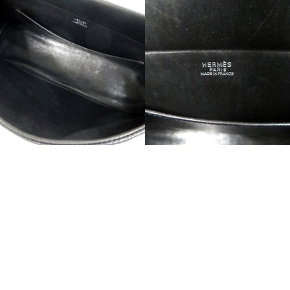 Hermes Shoulder Bag Vintage Chevre Black — view 8