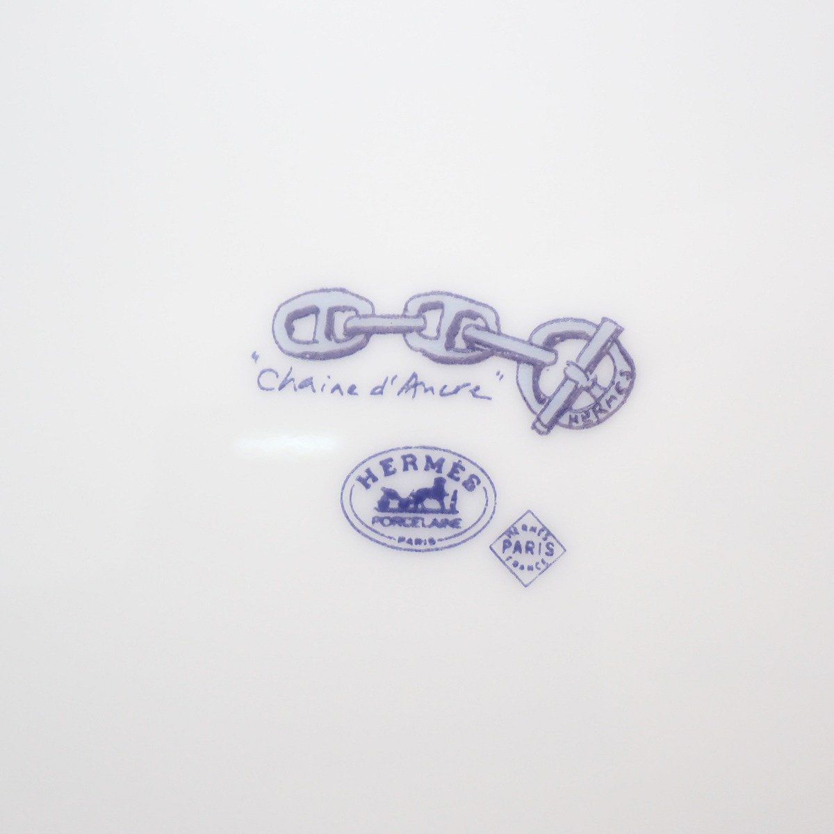Hermes Chaine D'Ancre Dinner Plate Porcelain White Pawn — view 3