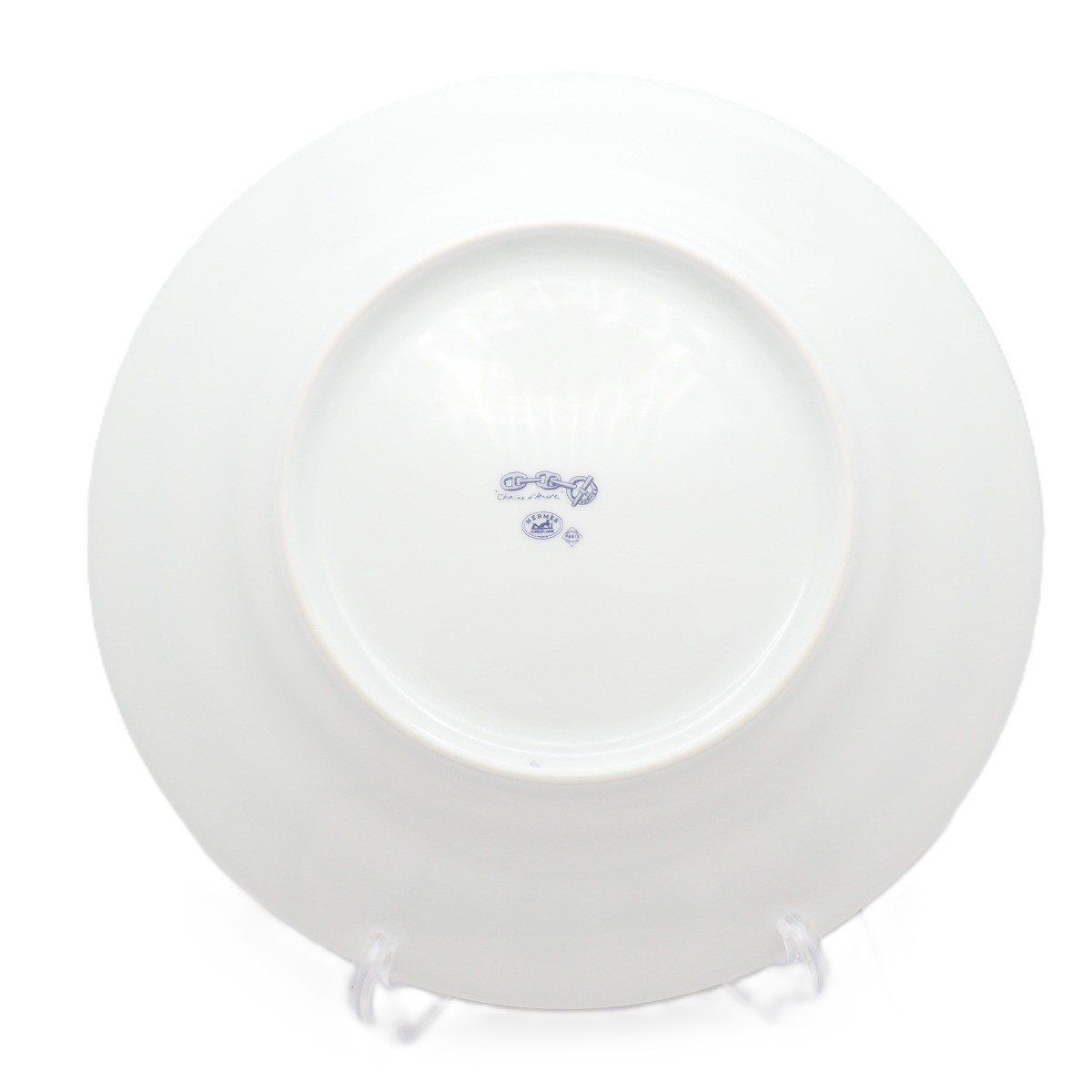 Hermes Chaine D'Ancre Dinner Plate Porcelain White Pawn — view 2