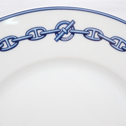 Hermes Chaine D'Ancre Dinner Plate Porcelain White Pawn — view 5
