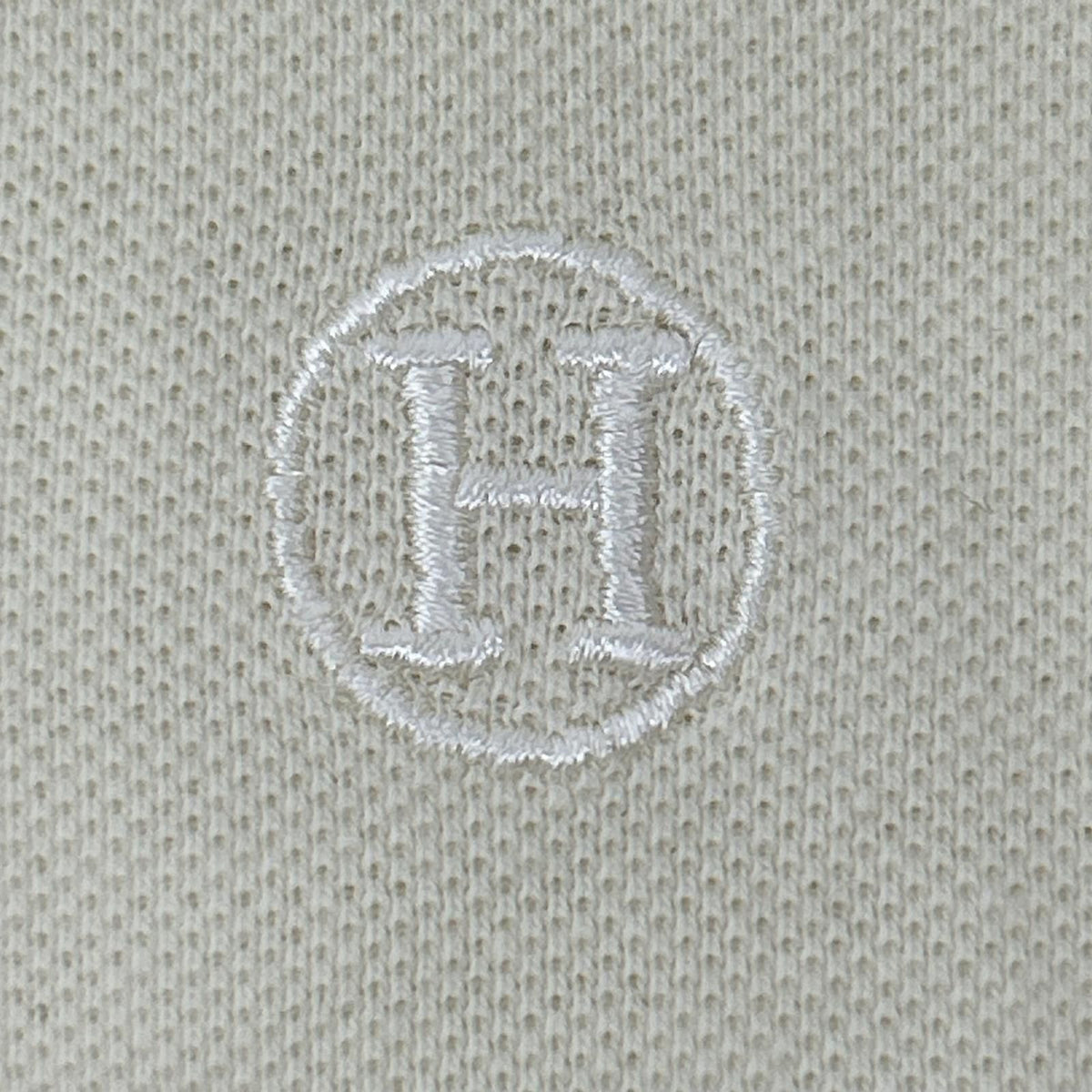 Hermes Ivory Cotton Logo Polo — view 7