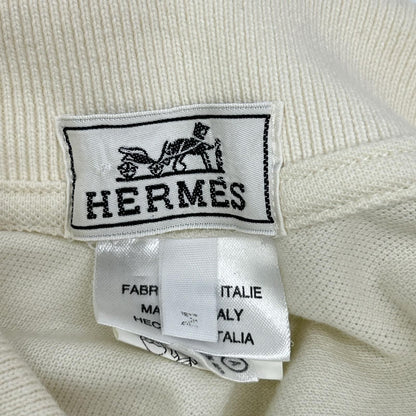 Hermes Ivory Cotton Logo Polo — view 3