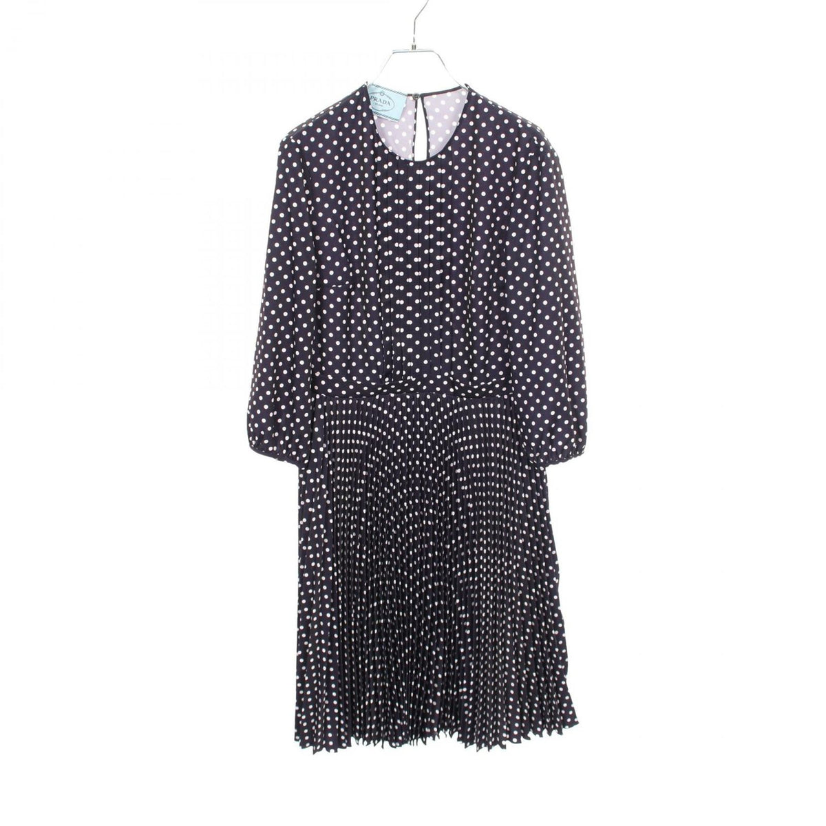 Prada Dress Pleated Dot Pattern