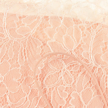Chanel Camisole CC Logo Button Floral Pattern Full Lace Pink Rayon — view 6
