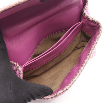Bottega Veneta Shoulder Bag Purple Fabric Leather — view 3