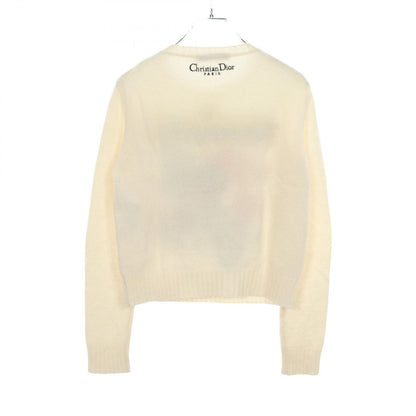 Dior Knit Indian Tiger White Cashmere Sweater — view 2