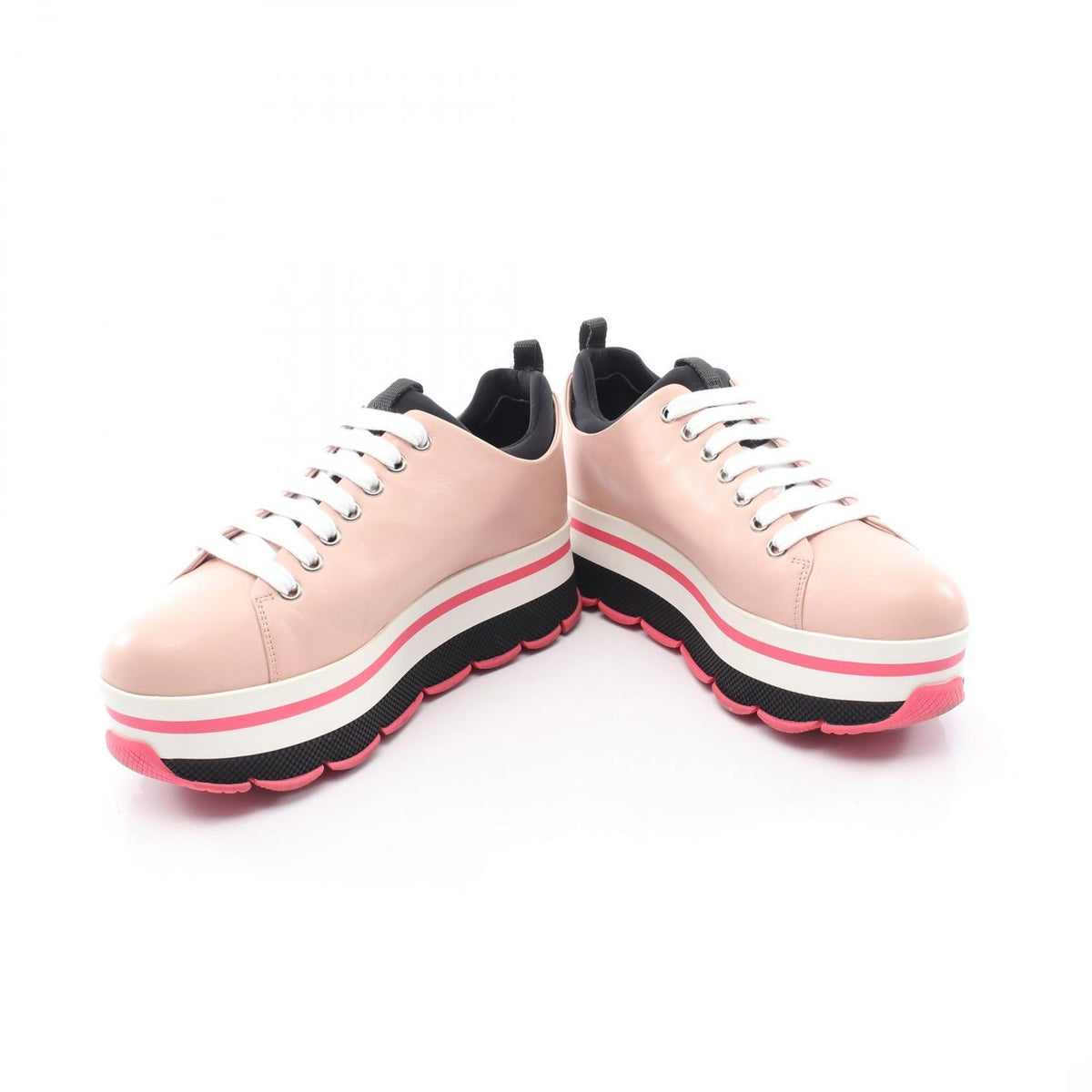Prada Sneakers Platform Pink Leather — view 3