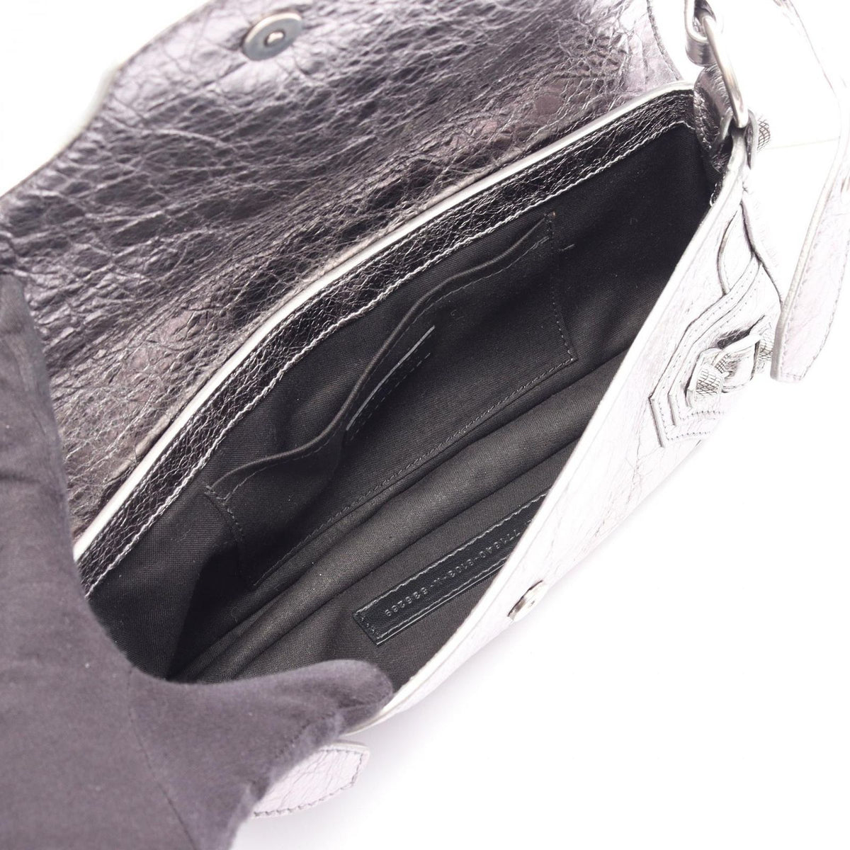 Balenciaga Shoulder Bag Le Cagole S Silver Leather — view 3