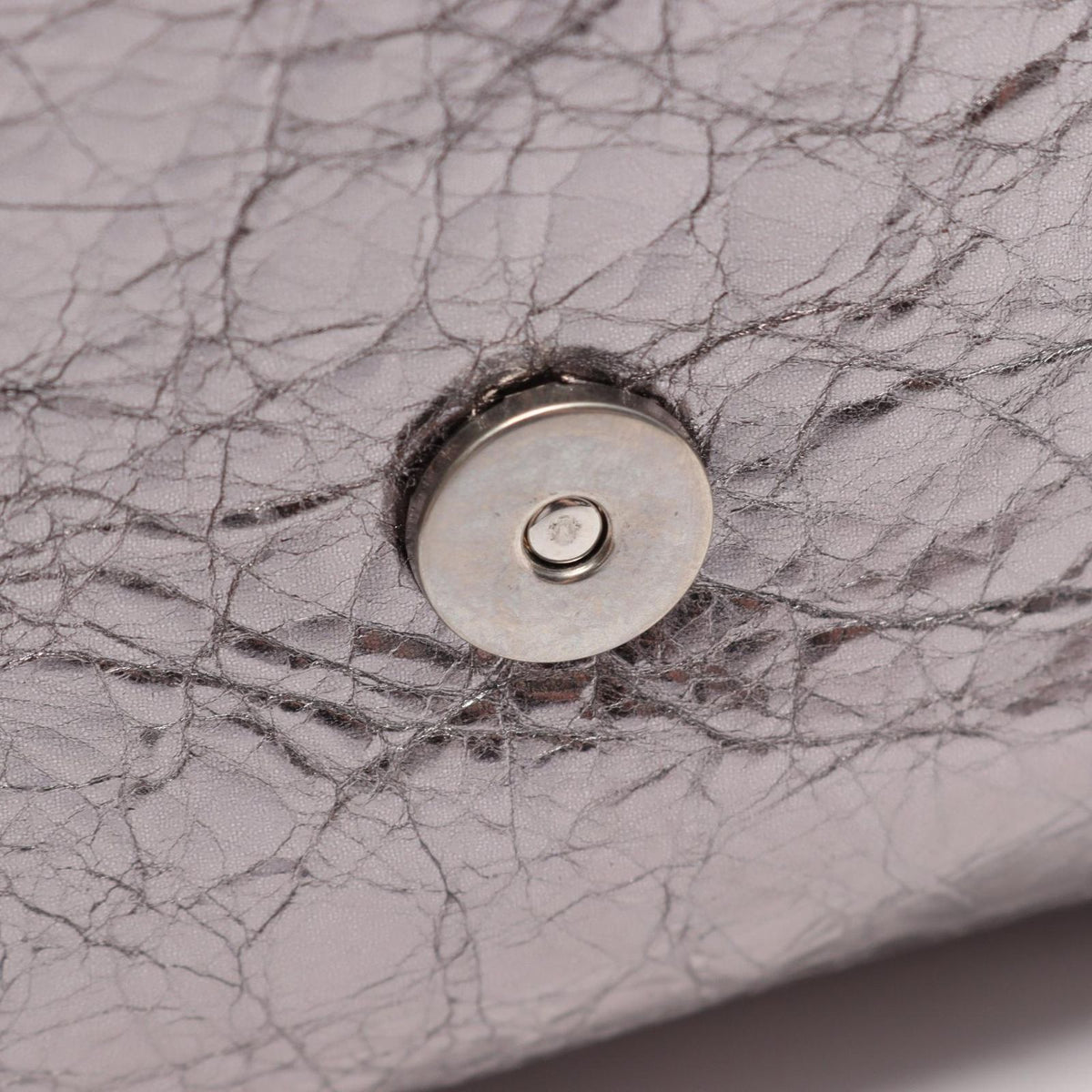 Balenciaga Shoulder Bag Le Cagole S Silver Leather — view 5
