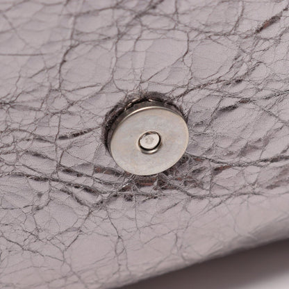 Balenciaga Shoulder Bag Le Cagole S Silver Leather — view 5