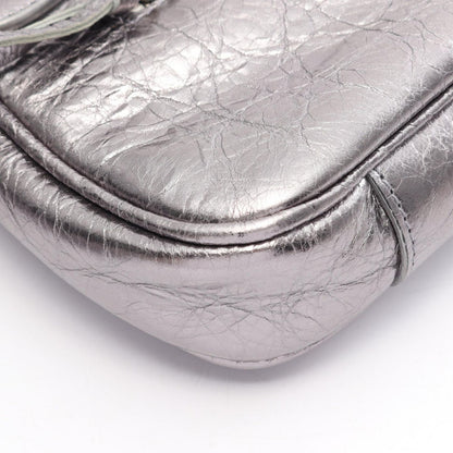 Balenciaga Shoulder Bag Le Cagole S Silver Leather — view 6