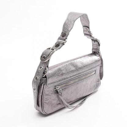 Balenciaga Shoulder Bag Le Cagole S Silver Leather — view 2