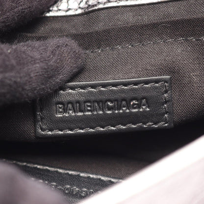 Balenciaga Shoulder Bag Le Cagole S Silver Leather — view 4