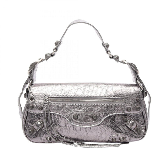 Balenciaga Shoulder Bag Le Cagole S Silver Leather