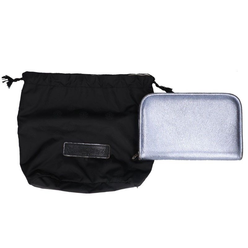 Chrome Hearts Zip Organeizer Metallic with Cemetery Cross Patch Leather Bag — view 5