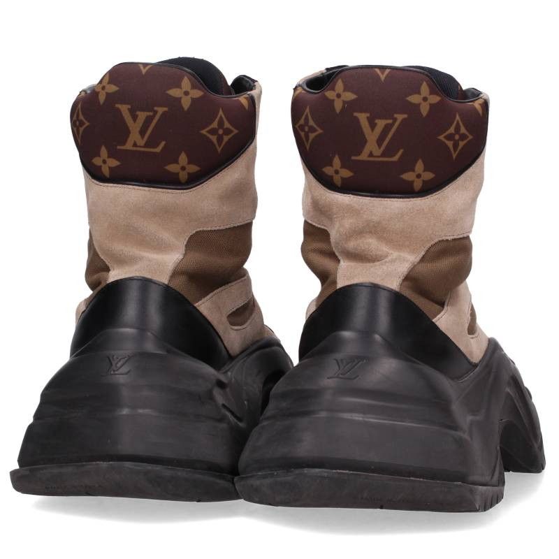 Louis Vuitton Archlight 2.0 Monogram Suede Switchable Lace Up Boots 8.5 — view 2