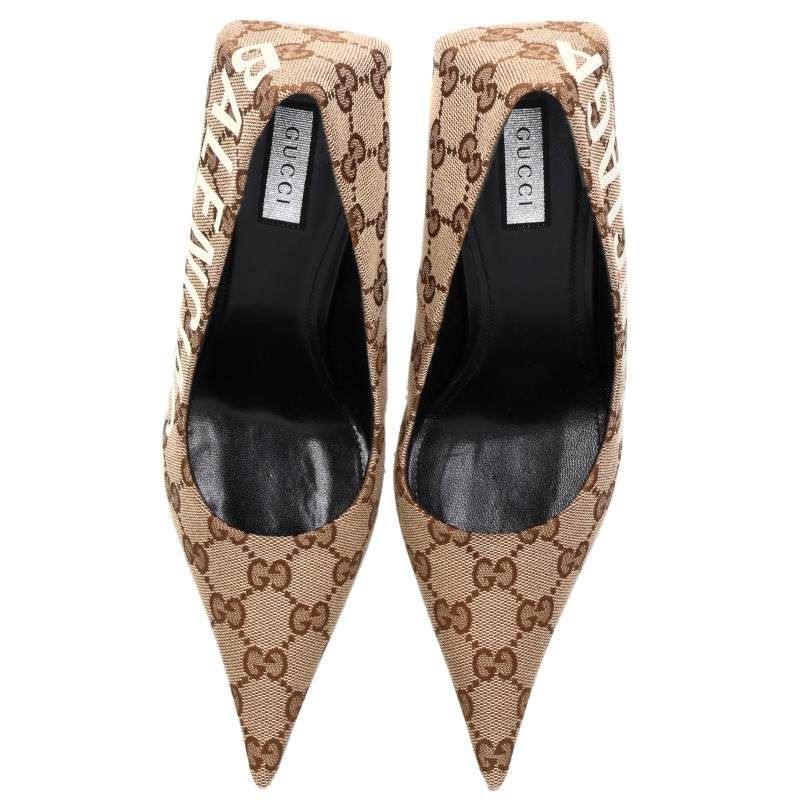 Gucci BB All Over Print Heels Pumps — view 4