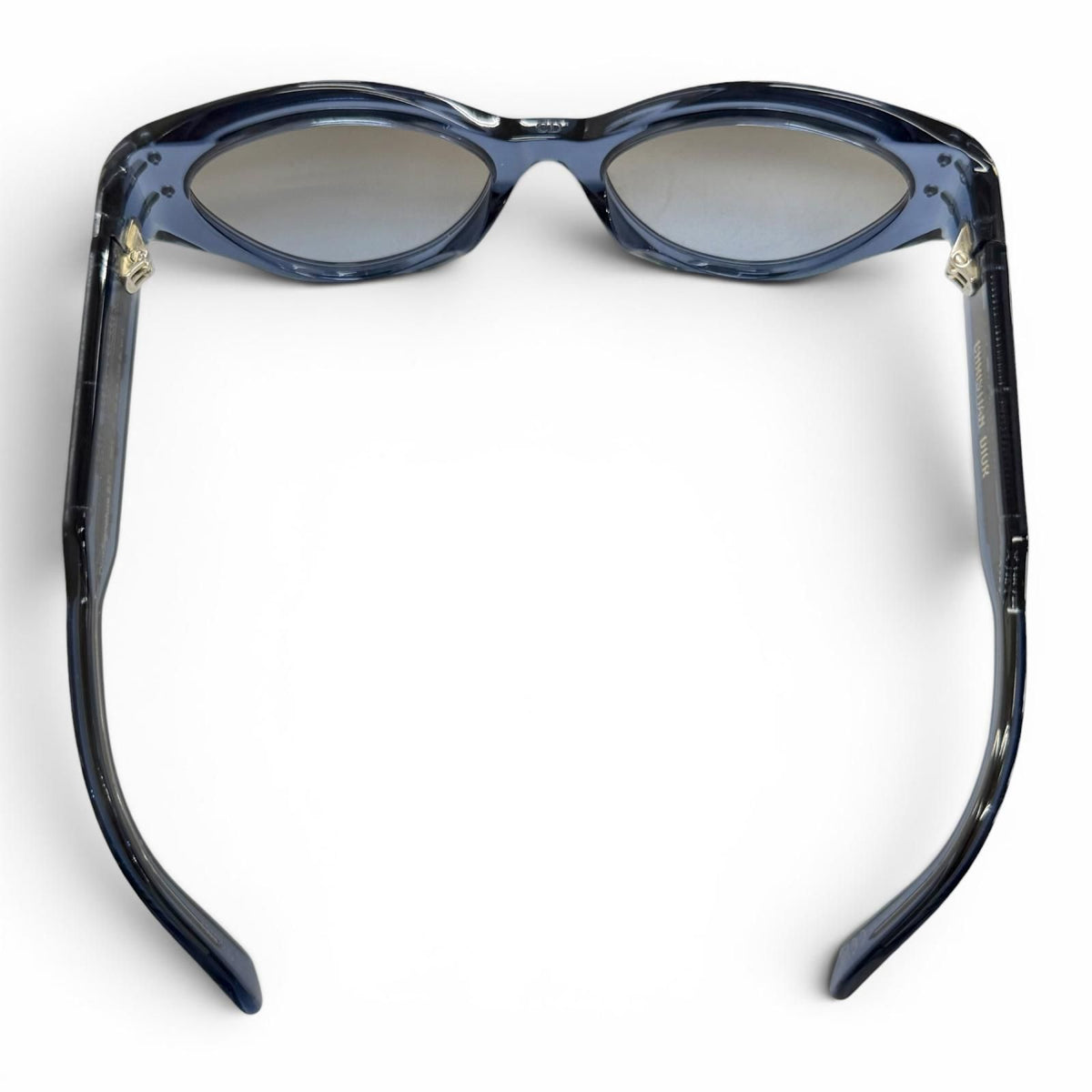 Dior Signature Logo Butterfly Sunglasses Clear Blue Eyewear — view 6