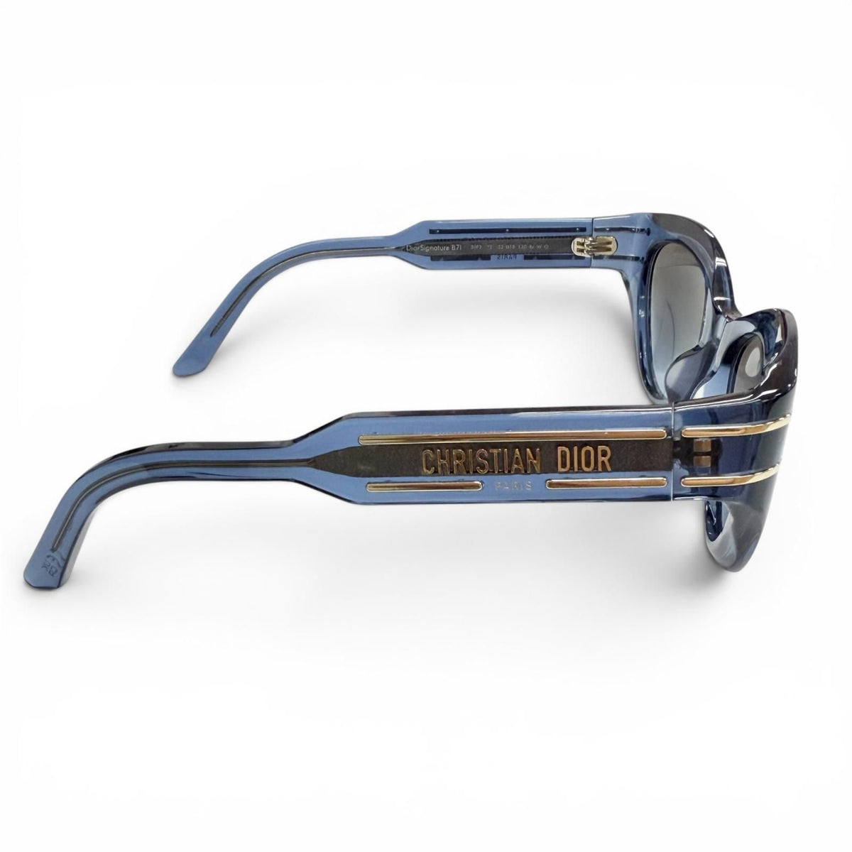 Dior Signature Logo Butterfly Sunglasses Clear Blue Eyewear — view 5
