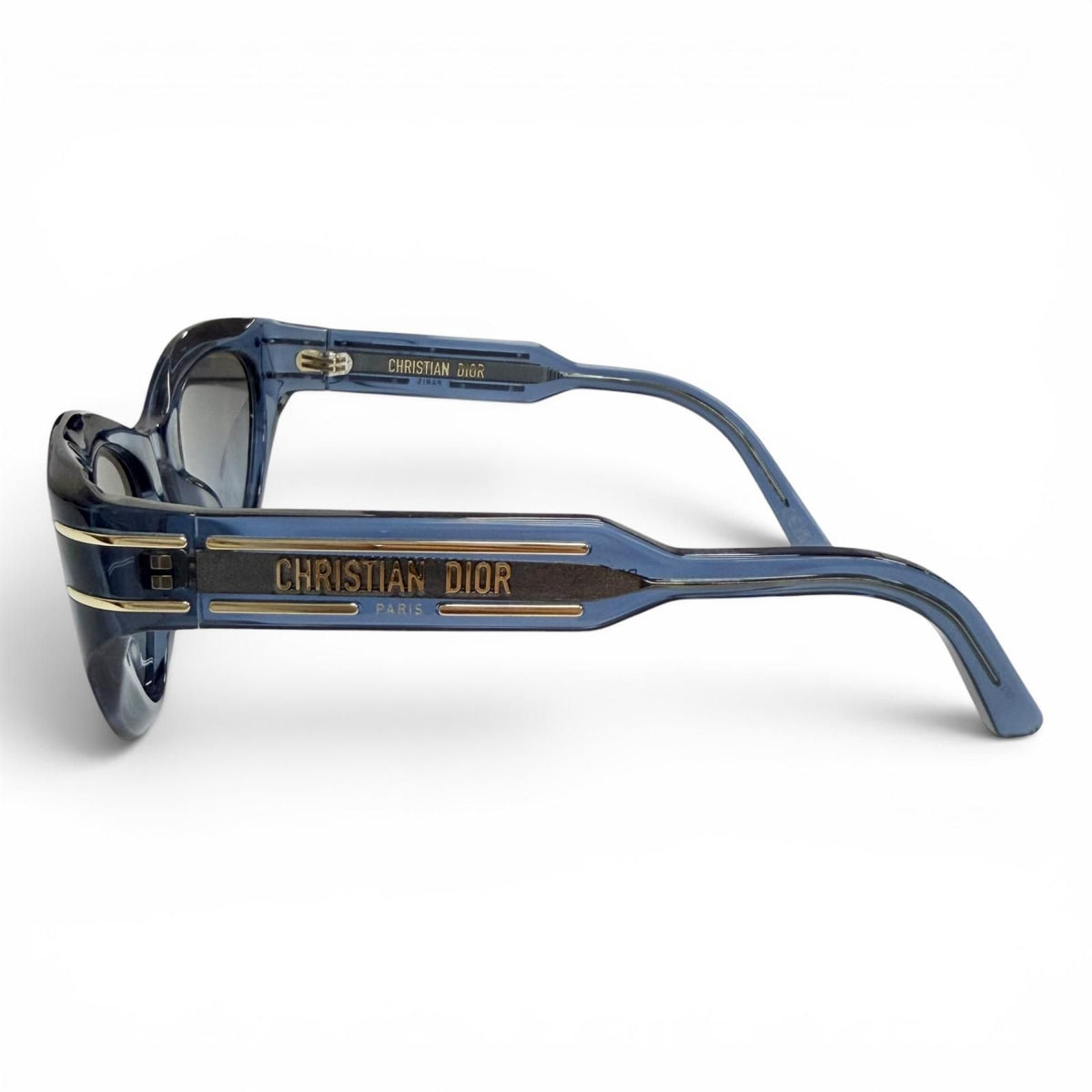 Dior Signature Logo Butterfly Sunglasses Clear Blue Eyewear — view 4