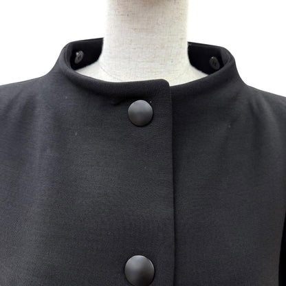 Prada 100% Virgin Wool with Belt 2-Way Coat Black 40 — view 3