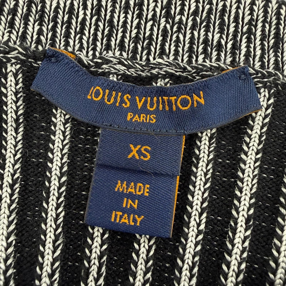 Louis Vuitton LV Logo Button Trumpet Sleeve Long Knit Cardigan Top Black XS — view 7