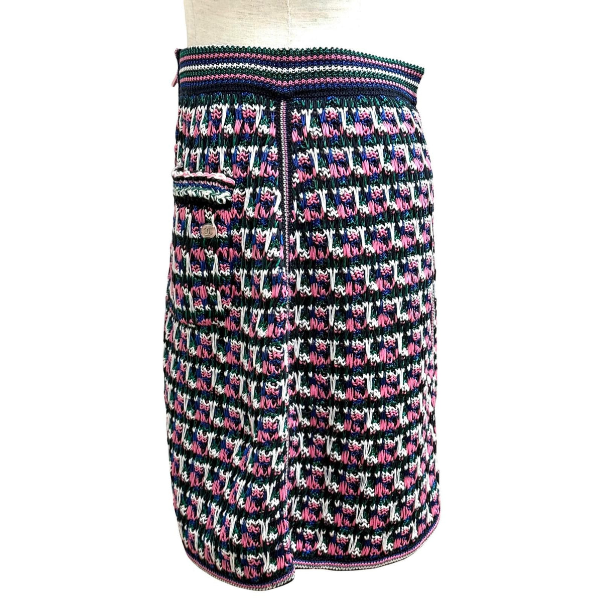 Chanel 17S CC Logo All Pattern Zip Skirt — view 3