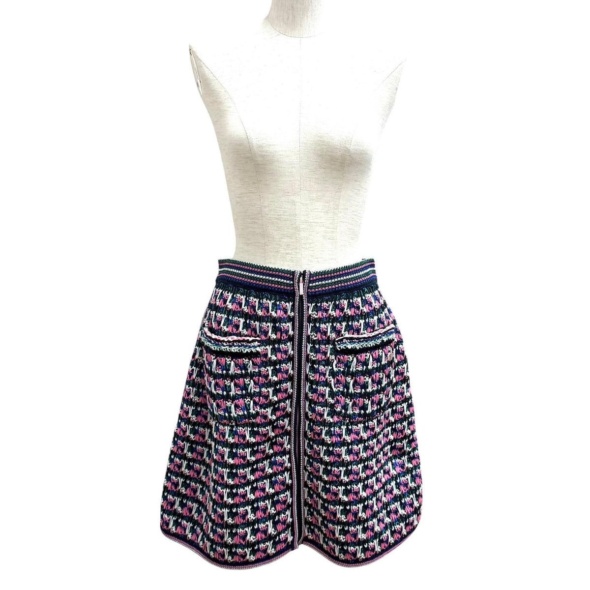Chanel 17S CC Logo All Pattern Zip Skirt — view 2