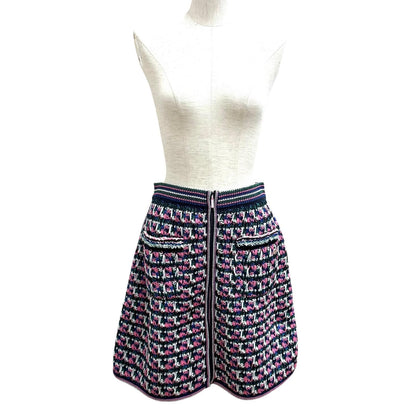 Chanel 17S CC Logo All Pattern Zip Skirt — view 2