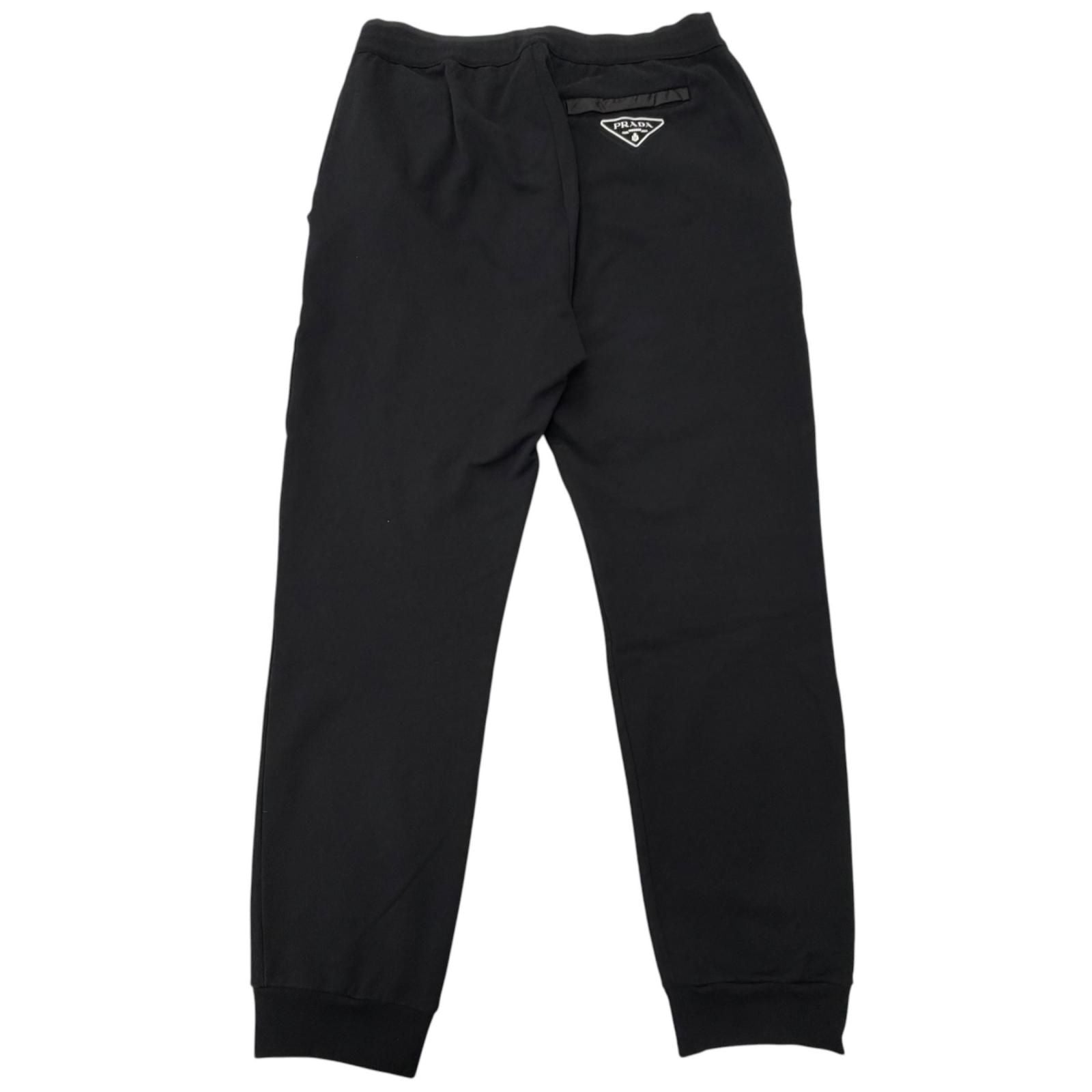 Prada Re-Nylon Triangle Logo Hoodie Sweatpants Set Black XL — view 5