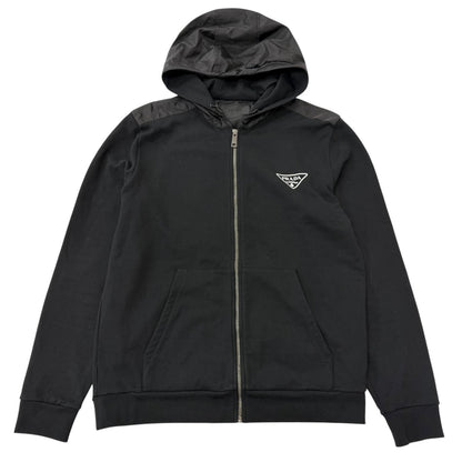 Prada Re-Nylon Triangle Logo Hoodie Sweatpants Set Black XL — view 2