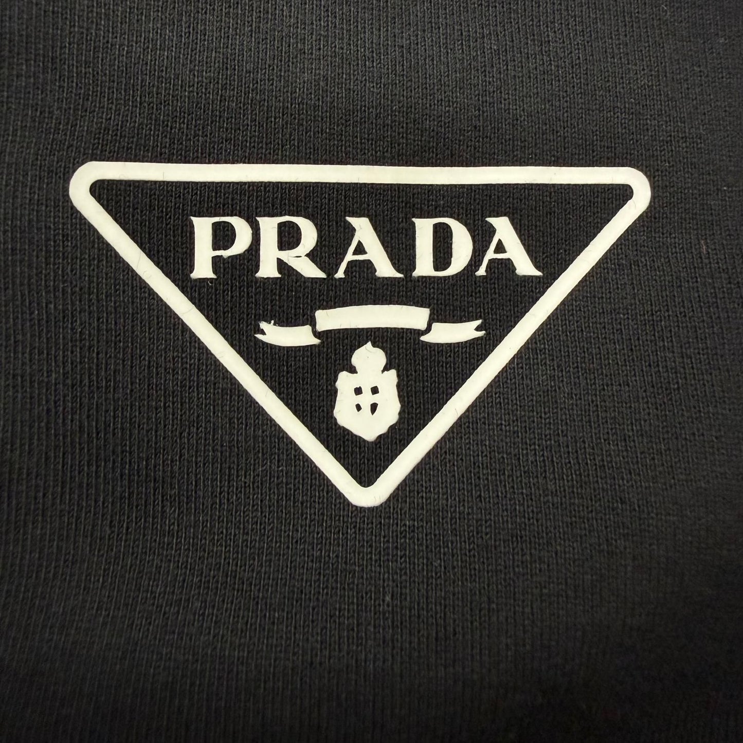 Prada Re-Nylon Triangle Logo Hoodie Sweatpants Set Black XL — view 6