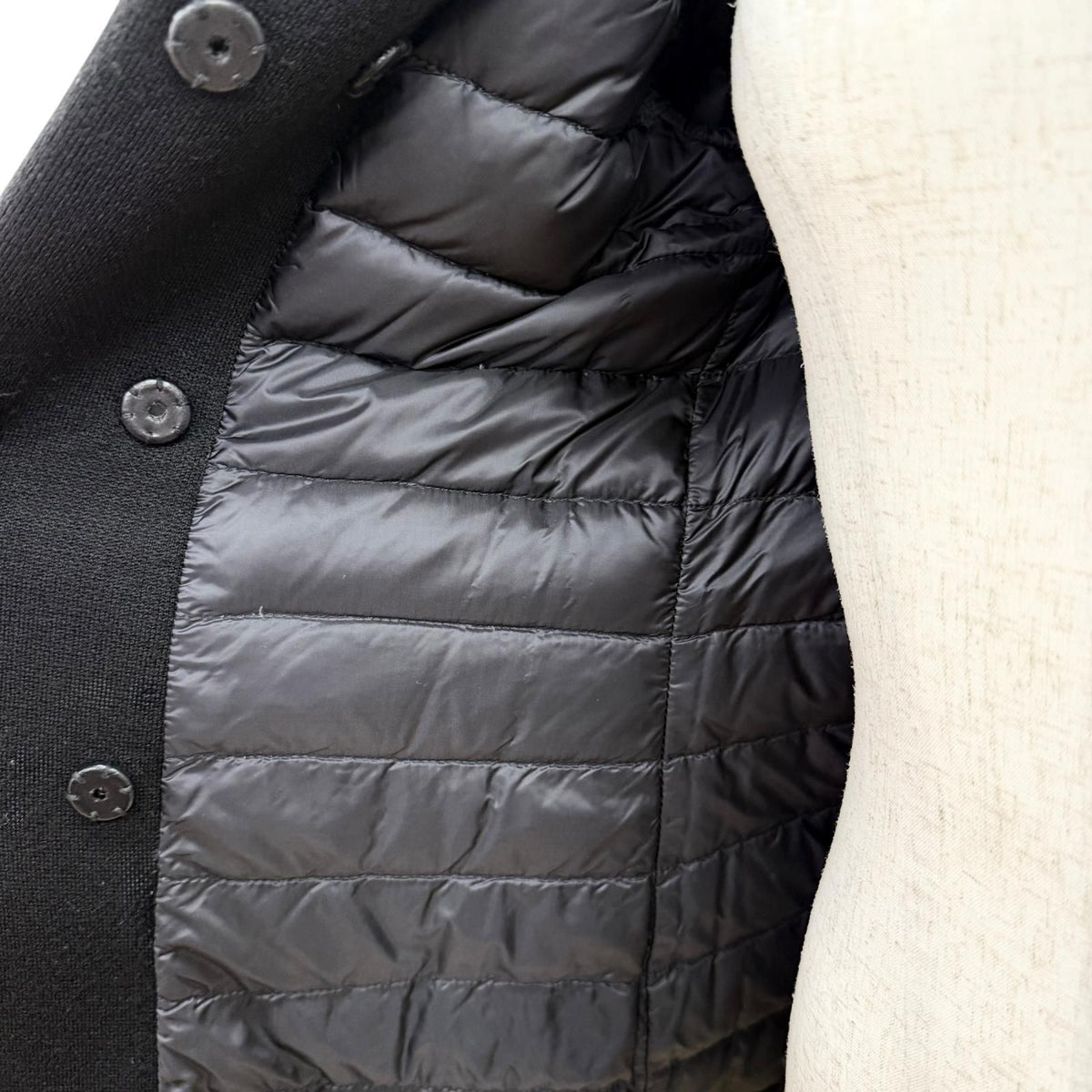 Moncler Premiere Noisette Wool with Collar Mink Shawl Double Breasted Down Coat — view 5