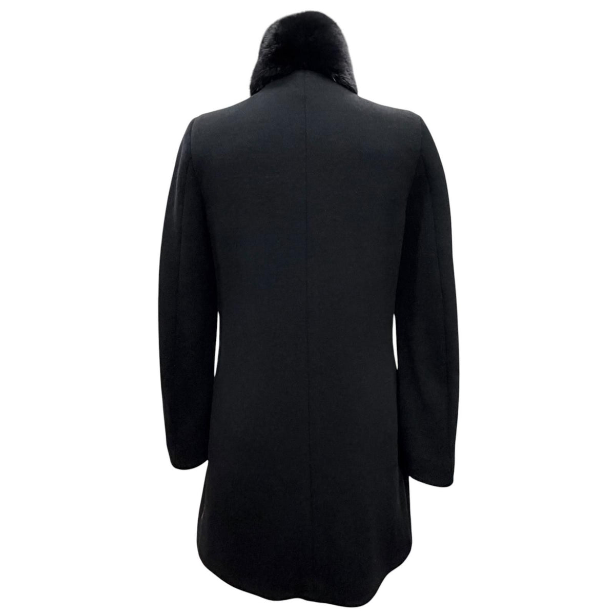 Moncler Premiere Noisette Wool with Collar Mink Shawl Double Breasted Down Coat — view 4