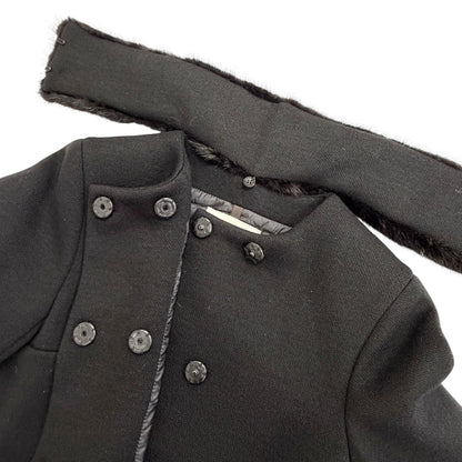 Moncler Premiere Noisette Wool with Collar Mink Shawl Double Breasted Down Coat — view 6
